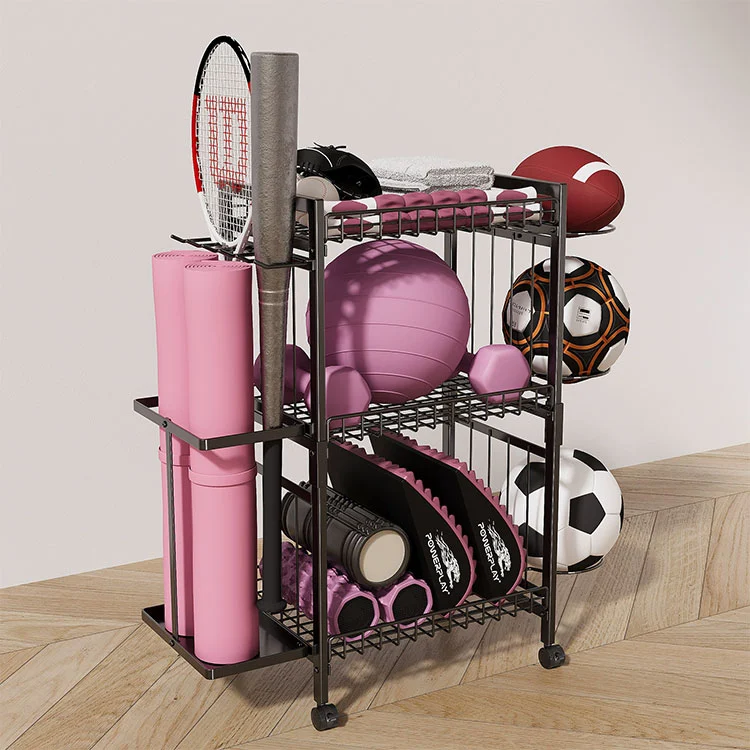 Метална јога подлога за складирање на подот